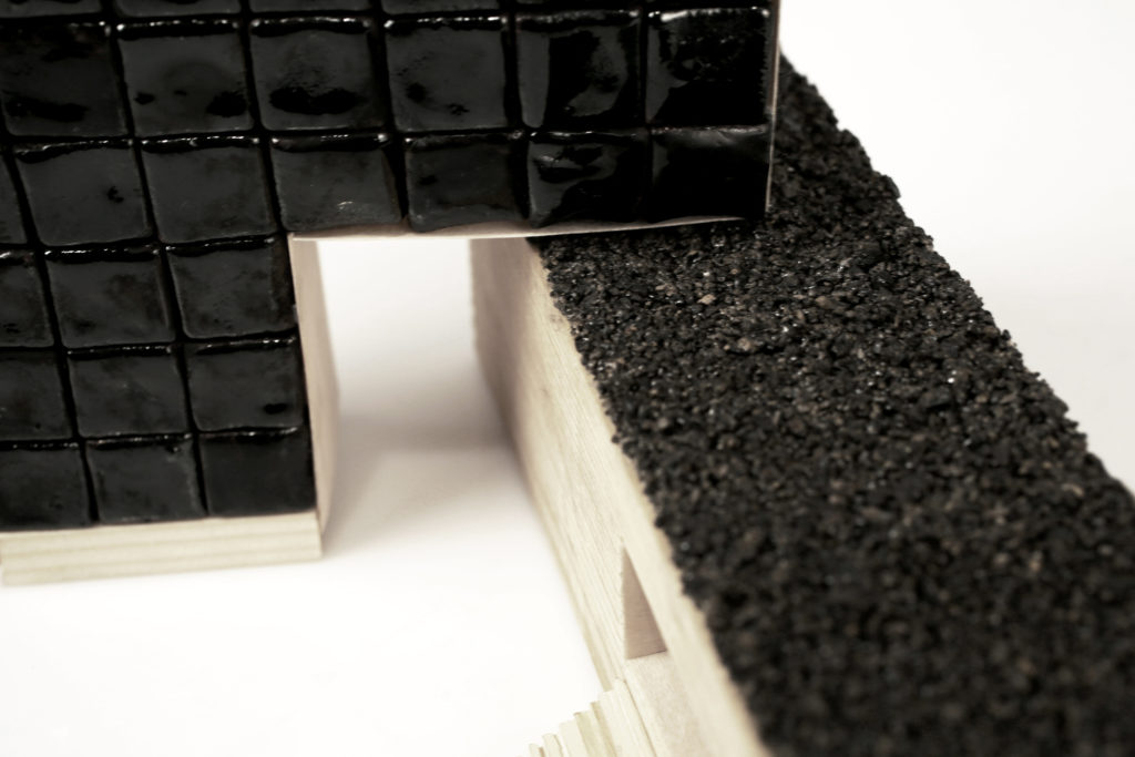 04 tiles&crushed man-made obsidian on model KS